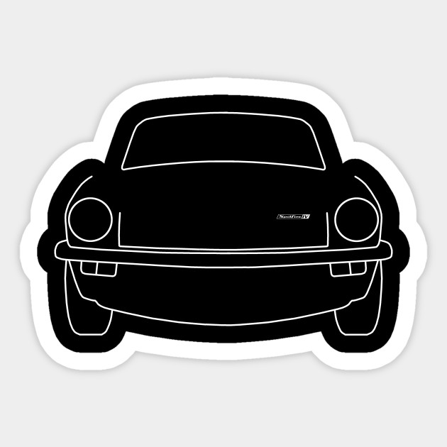Triumph Spitfire outline graphic (white)